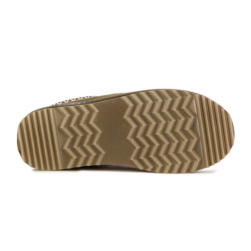 Zueco Country Cuero Mujer Verde