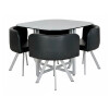 Juego DE COMEDOR ASUNCION Mesa vidrio + 4 butacas N/A