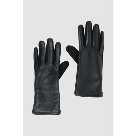 Guantes cuerina sintetica Negro