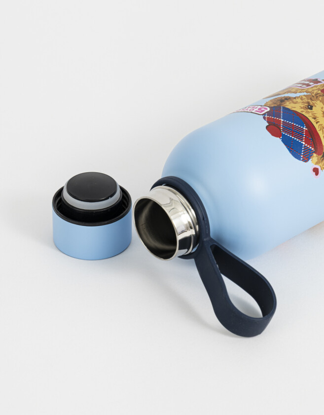 Artículos cocina Botella Metálica Estampada - Azul Celeste