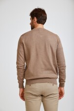 SWEATER CUELLO V TAUPE
