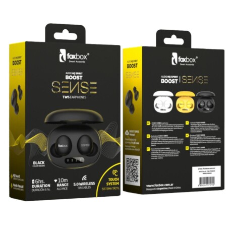 Auriculares Foxbox Sense negros V01