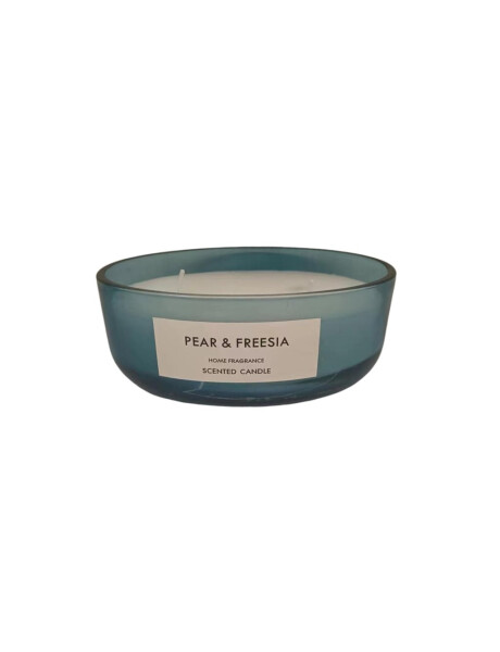 VELA EN FRASCO VIDRIO D14x6CM CELESTE COTTON VELA EN FRASCO VIDRIO D14x6CM CELESTE COTTON
