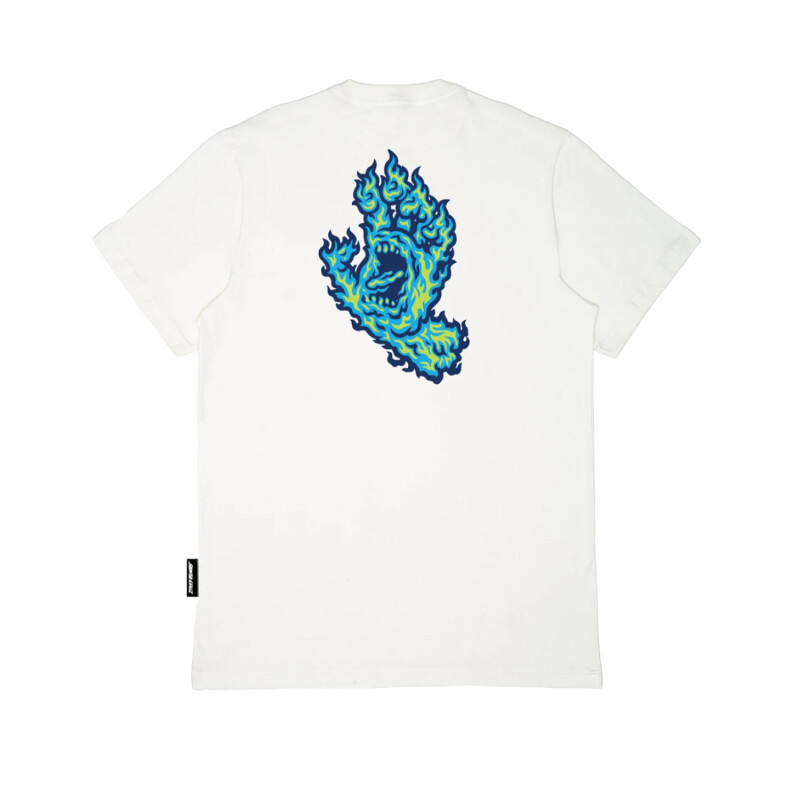 Remera Santa Cruz Flame Hand Strip - Blanco Remera Santa Cruz Flame Hand Strip - Blanco