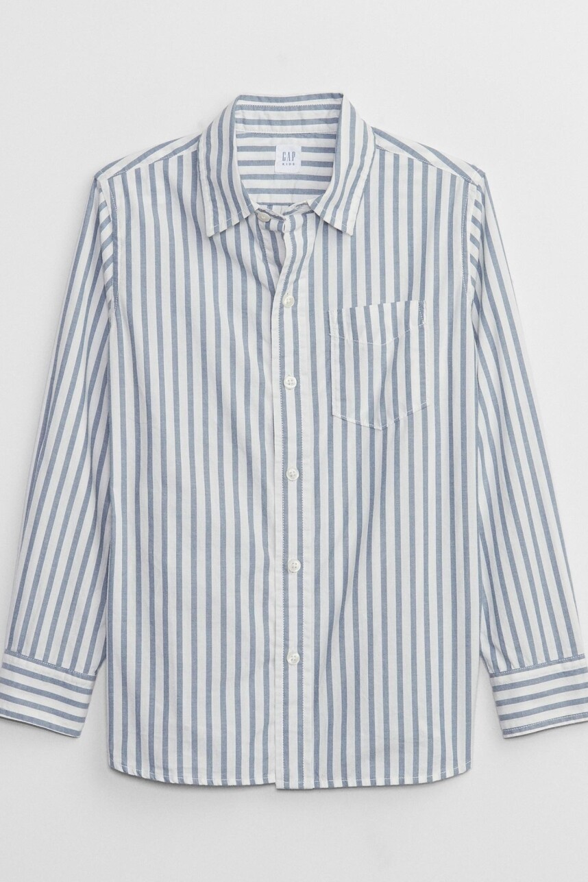 Camisa Poplin Niño Blue Stripe