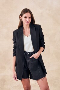 Blazer Lino Negro