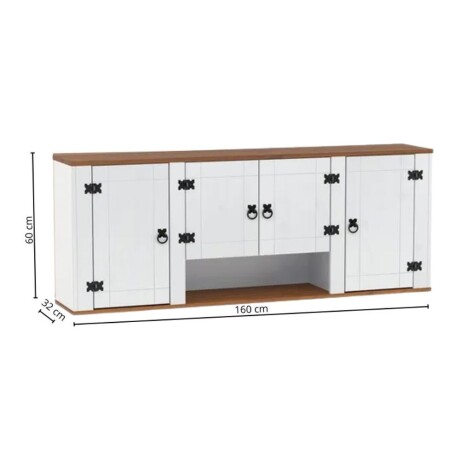 Promo Áereo 4 Puertas + Bajo Mesada Línea Naturale Blanco/Roble