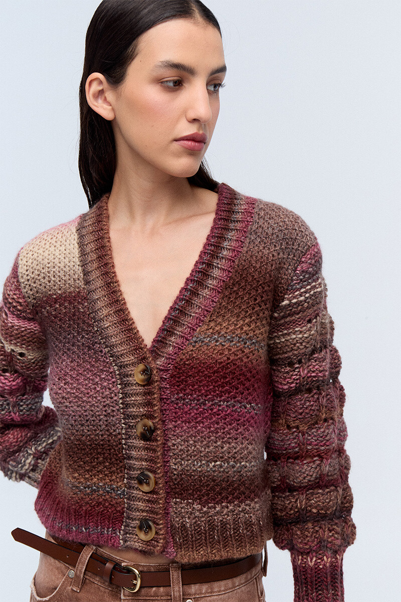 Cardigan Sinfonía - Bordo 