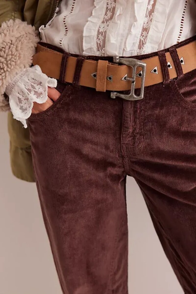 RISK TAKER CORD STRAIGHT Marron