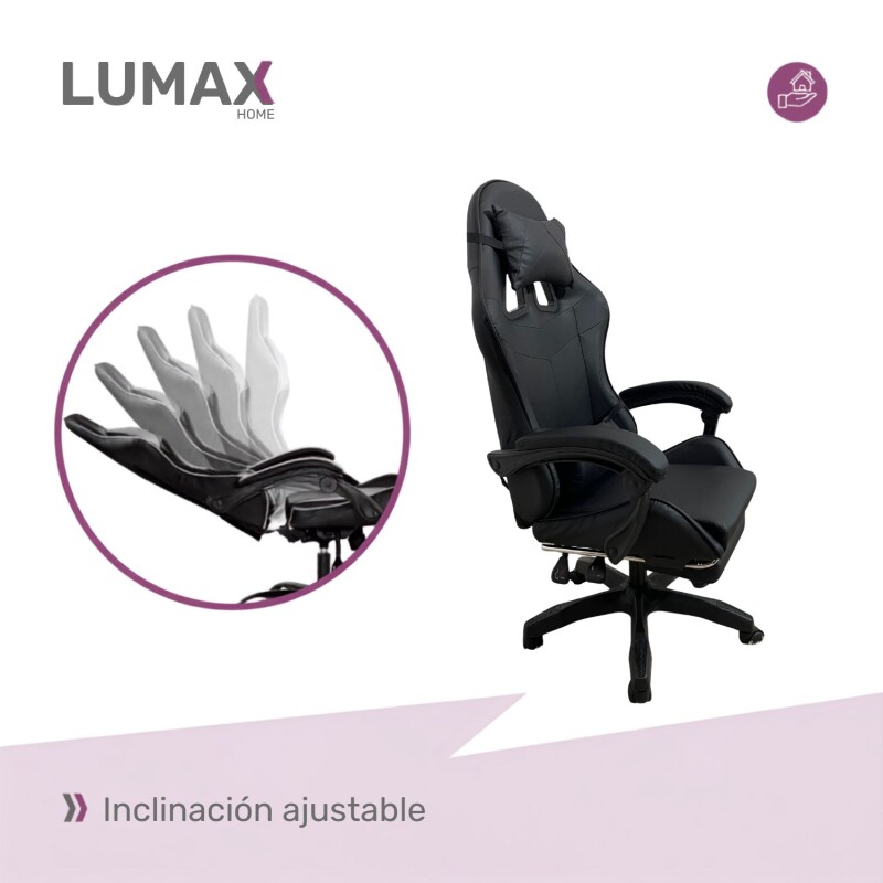 Silla Gamer Lumax Modelo ROM Negro