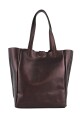 Tote Bag de cuero Bordo