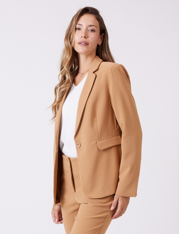 Blazer Sastrero Slim BEIGE OSCURO