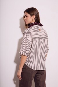 Camisa Rayada Burdeos