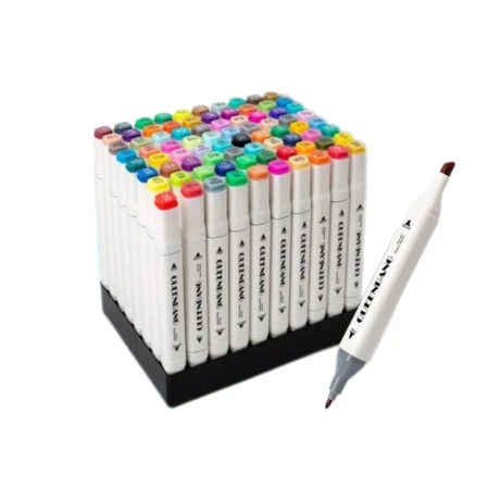 Set 80 Marcadores Varios Colores Doble Punta + Bolsito Mano Set 80 Marcadores Varios Colores Doble Punta + Bolsito Mano