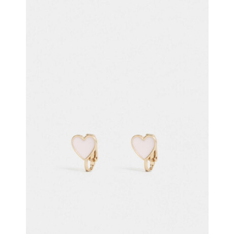 Aros Clips Esmaltado Dorado