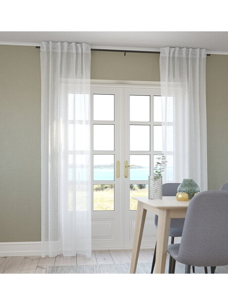 Cortina UNNEN 1x140x300 aspecto lino blanco Cortina UNNEN 1x140x300 aspecto lino blanco