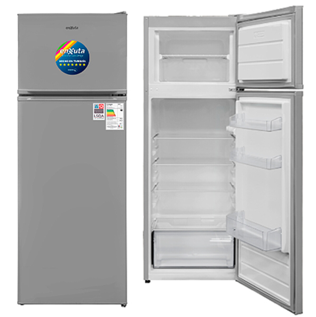 REFRIGERADOR ENXUTA RENX14-215FHS -PLATA -Frío Húmedo- - Sin color 