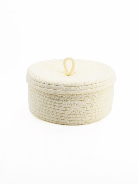 CESTO ZIGGY CON TAPA BEIGE