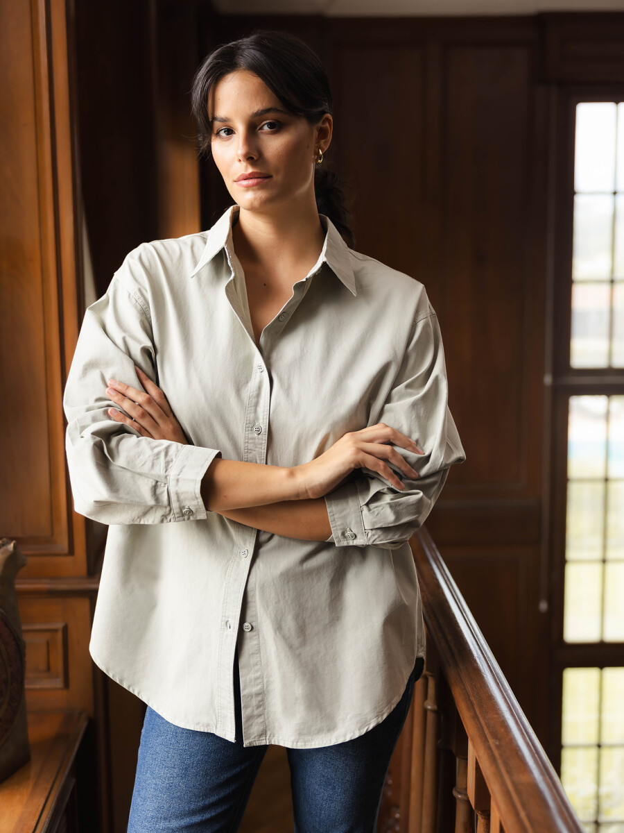 Camisa algodon Athenas - verde claro 
