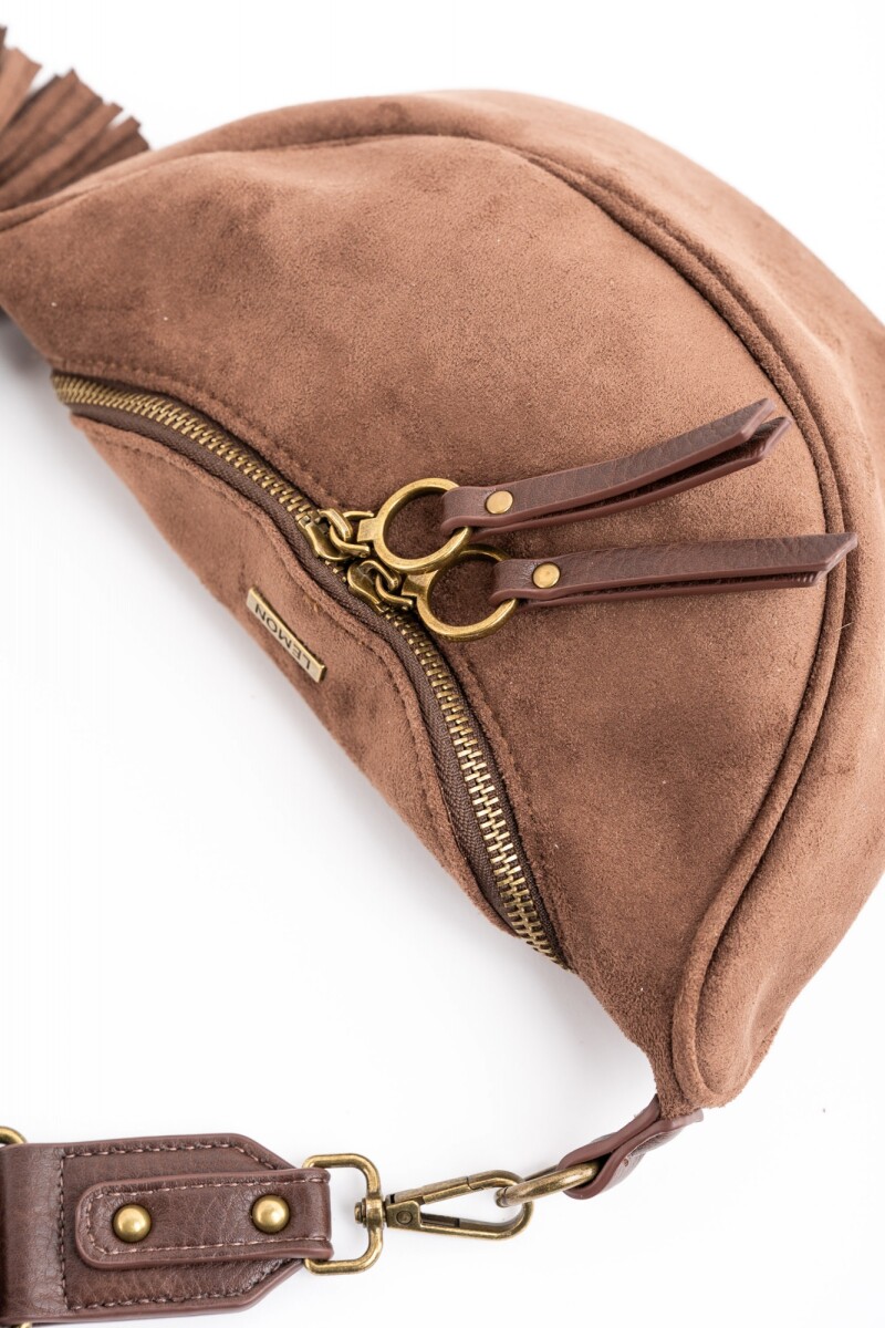 Cartera Gamuza Vegana Chocolate