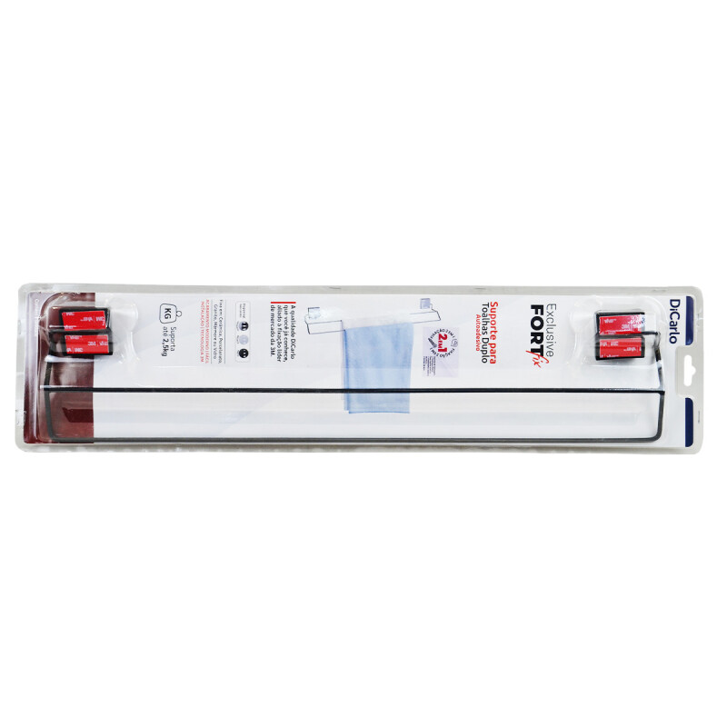 Soporte doble para toalla TRANSPARENTE