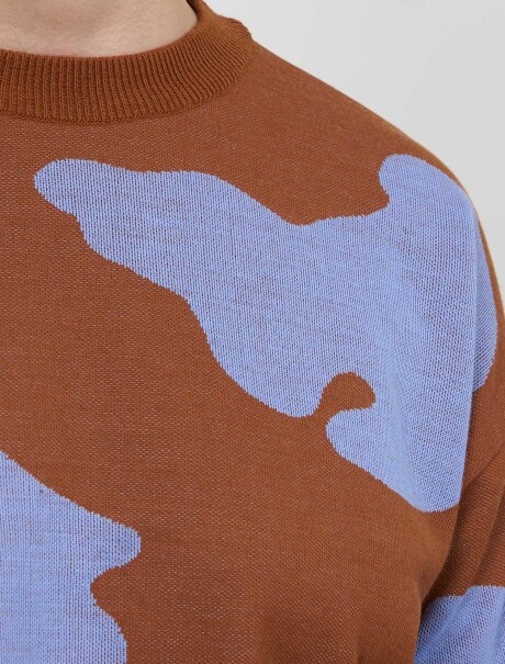 Sweater Jacquard marron