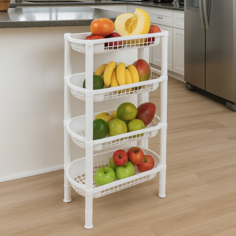 Frutero de 4 estantes BLANCO