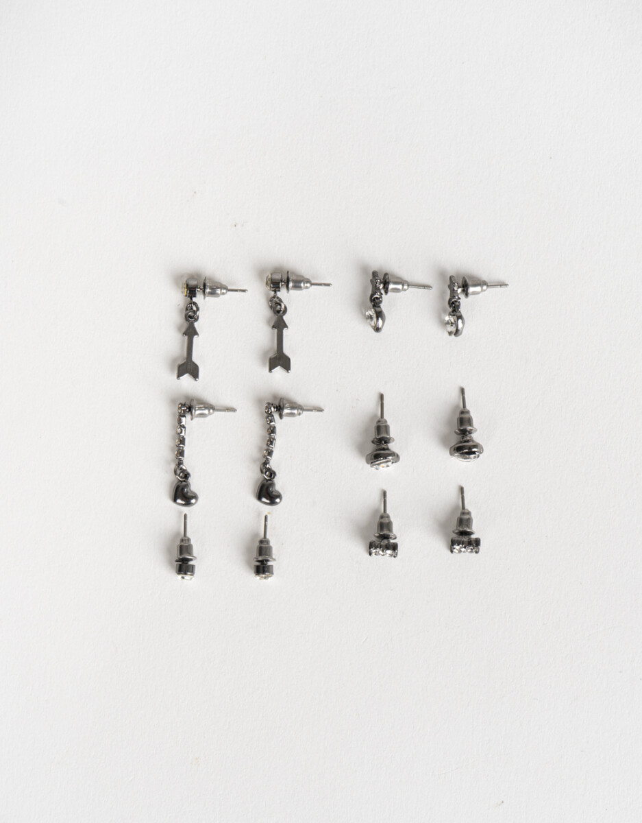 Set De Aros Con Strass 