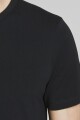 Camiseta Básica Regular Fit De Algodón Y Lycra Black