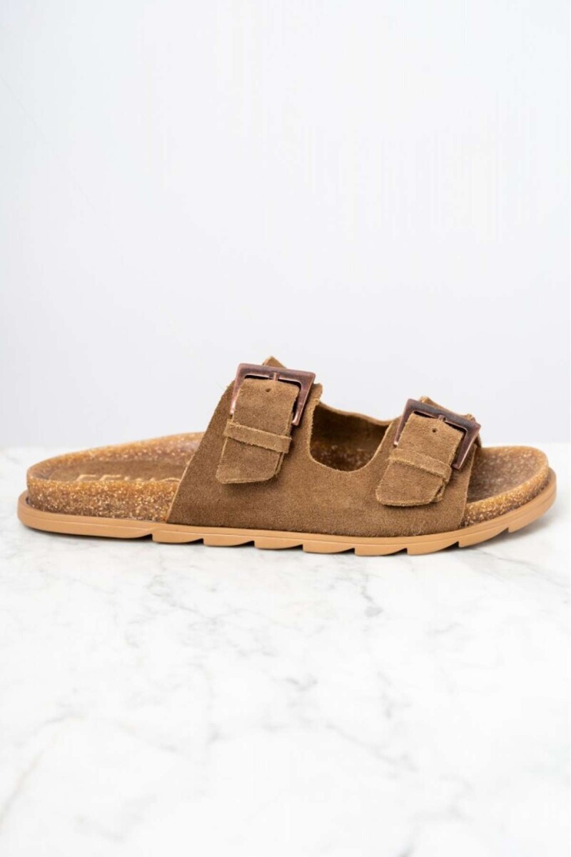 Sandalia Gamuza - Camel 