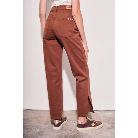 Jean Recto Botones Marron