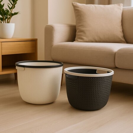 CESTO CANASTO ORGANIZADOR SIMIL RATTAN 19,5X16CM CESTO CANASTO ORGANIZADOR SIMIL RATTAN 19,5X16CM