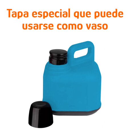 Bidón Térmico 3L Frio/Calor Tapa Manija Reforzada Portátil Azul