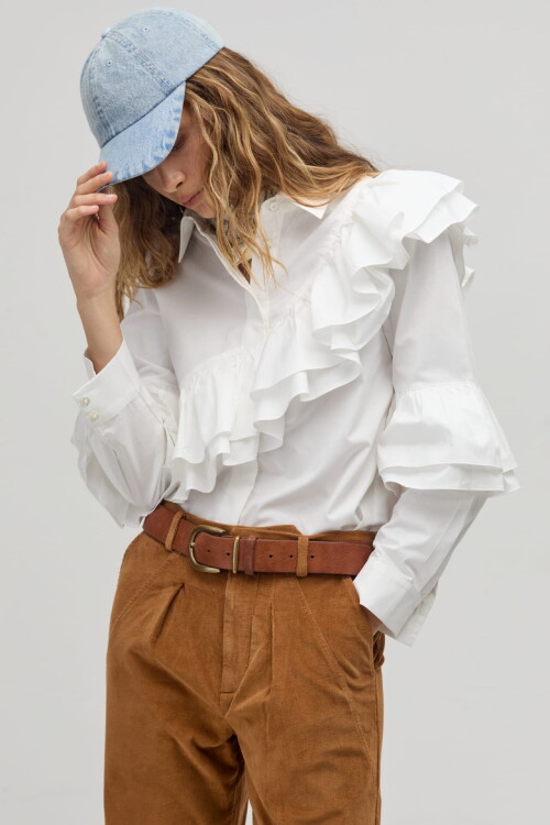 Camisa Mambo en Algodón Blanco