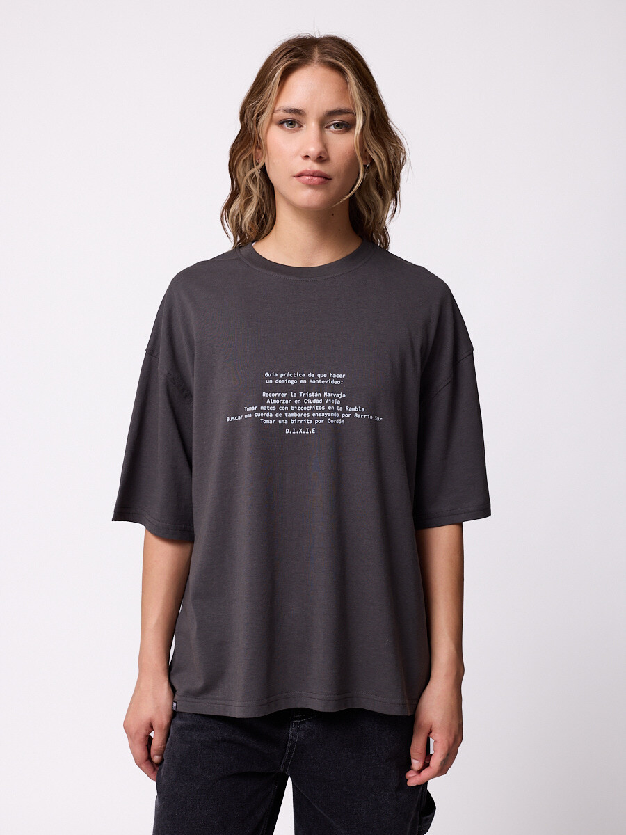 T-SHIRT SEPTI DIXIE - Gris Oscuro 