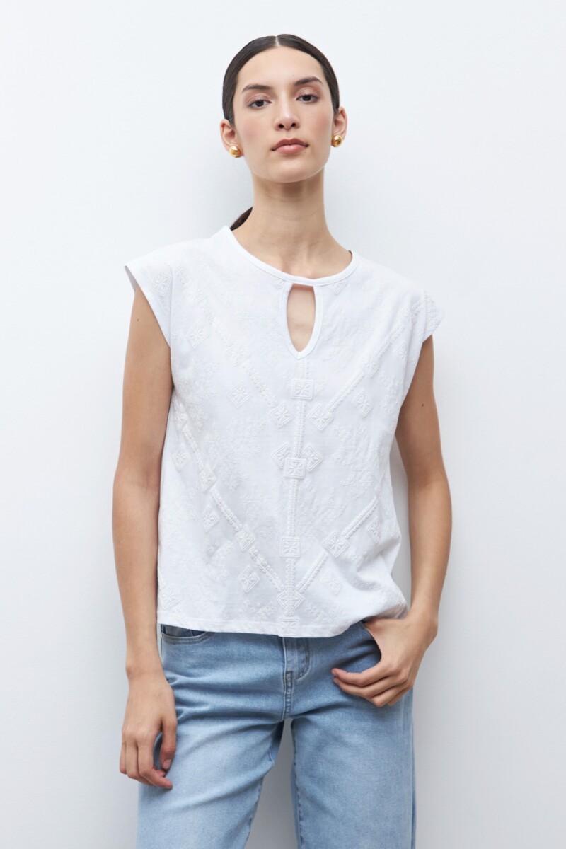 Remera estampada blanco