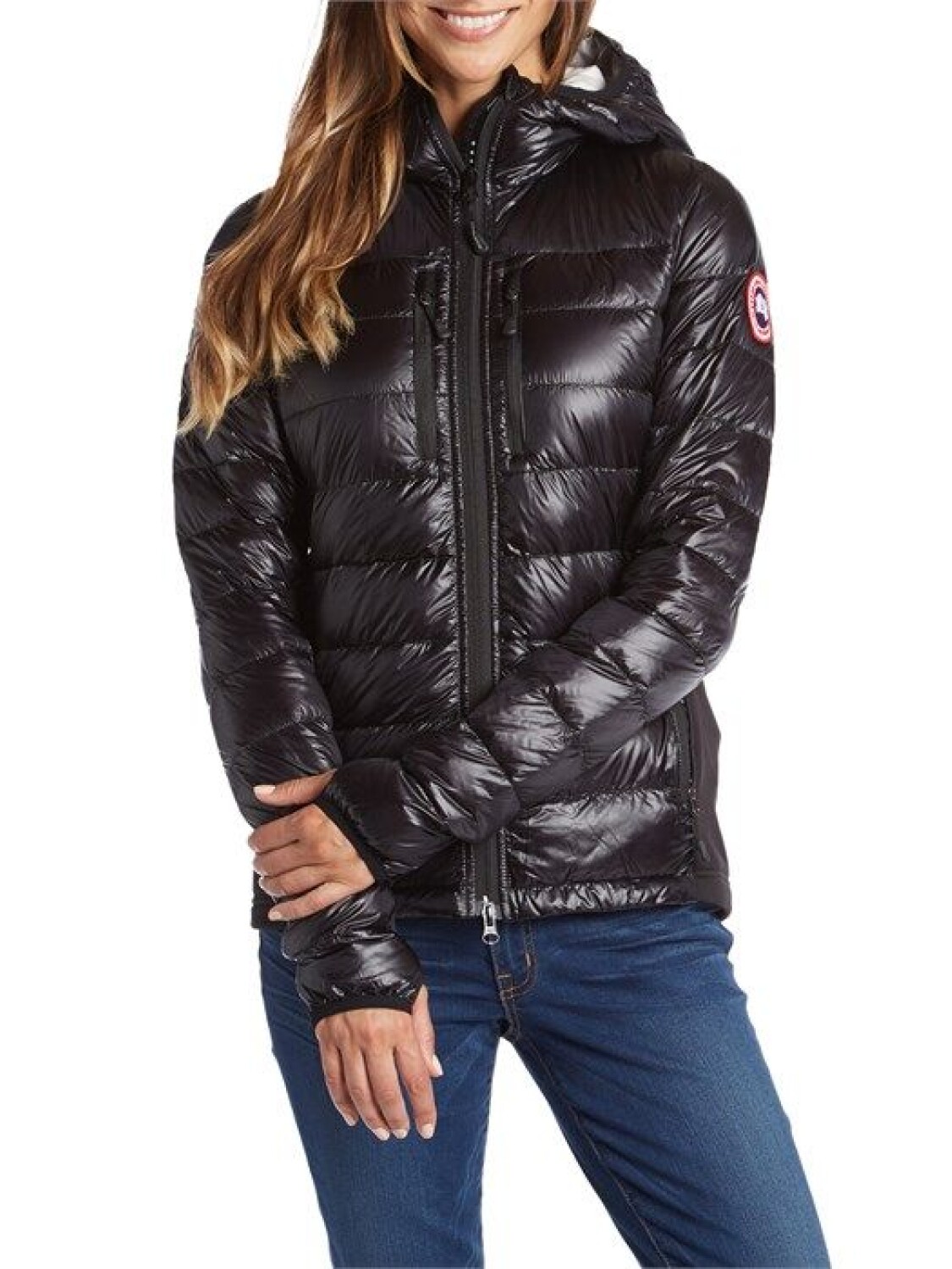 Canada Goose -Campera de nylon con capucha, Hybridge lite hoody Negro