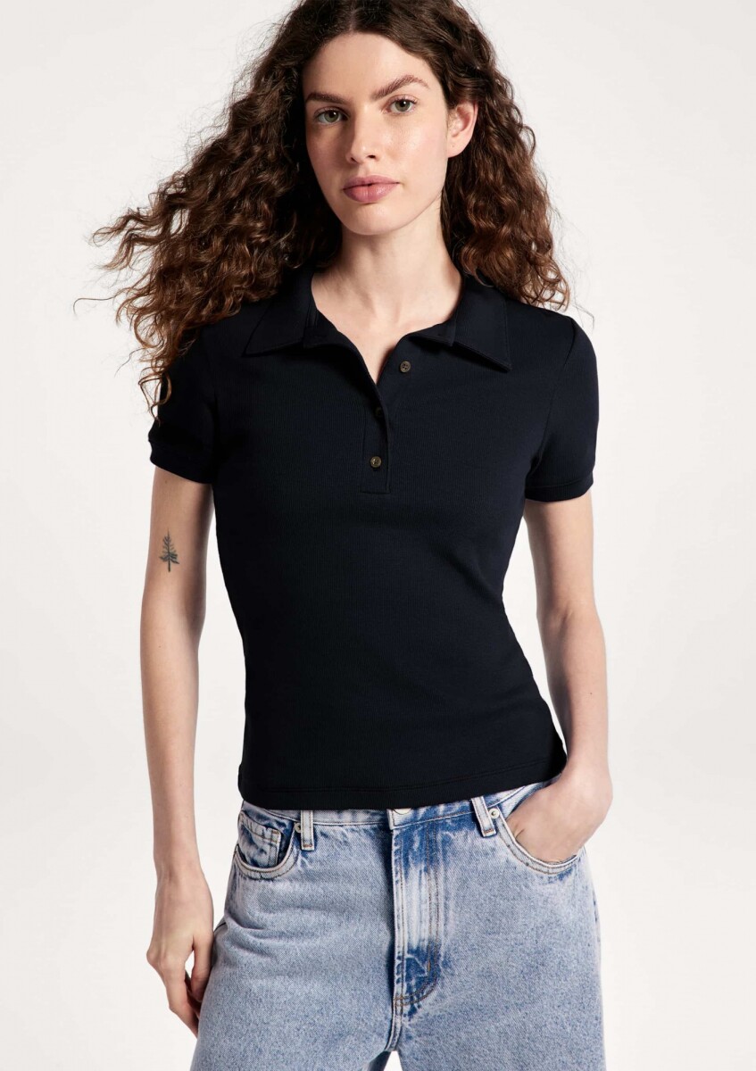 POLO DE MANGA CORTA - NEGRO 
