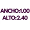 Cortina Romana en Algodón Español Oxf. Blanco Ancho: 1.00 - Alto: 2.40