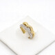 Anillo En Oro 18K Combinado Con Brillantes Anillo En Oro 18K Combinado Con Brillantes
