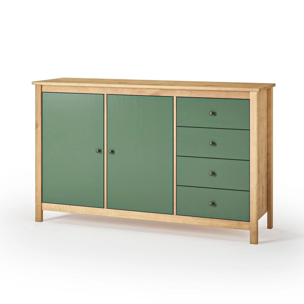 Cómoda 2 Puertas 4 Cajones - Mari Verde