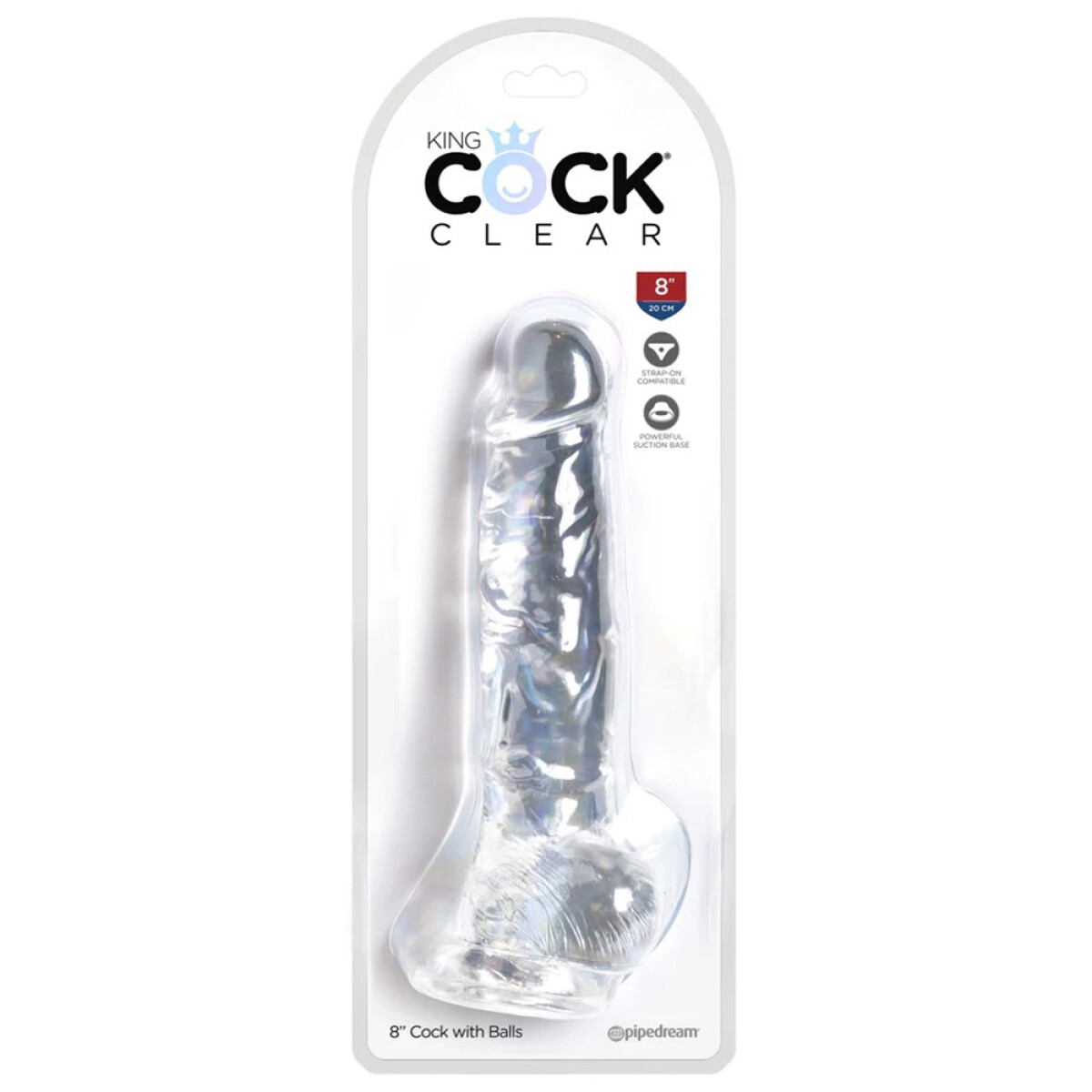 Realístico con Ventosa King Cock Clear 20cm 