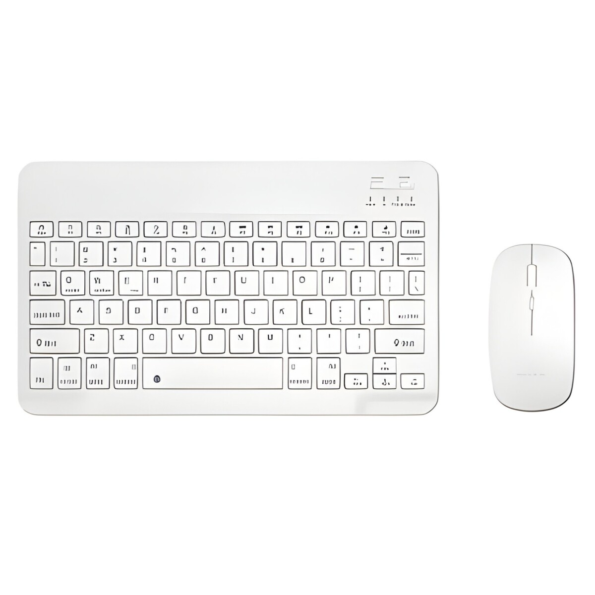 Teclado + Mouse Inalambricos Bluetooth Ultra Finos Elegantes - Color Blanco 