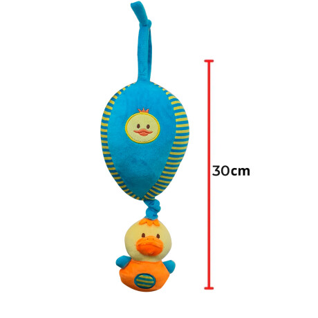 Dormidera Musical Peluche P/ Bebes 25cm Móvil De Cuna Azul