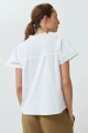 Blusa punto smock blanco
