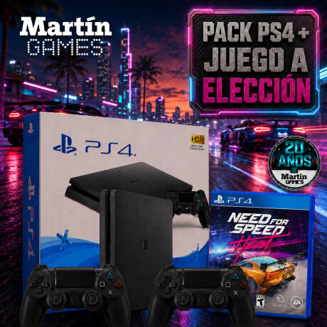 CONSOLA Playstation 4 PS4 SLIM 500 GB RECERTIFICADA + NEED FOR SPEED HEAT DIGITAL CONSOLA Playstation 4 PS4 SLIM 500 GB RECERTIFICADA + NEED FOR SPEED HEAT DIGITAL