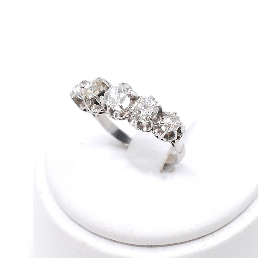 Anillo Antiguo Platino, Oro 18K Y Brillantes Anillo Antiguo Platino, Oro 18K Y Brillantes