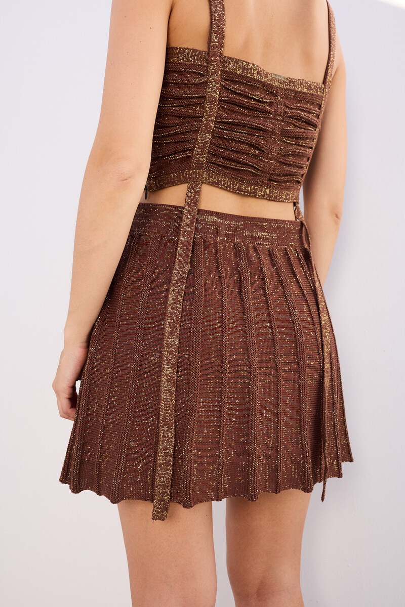 Mini Campana Marron/Dorado