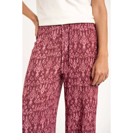 Pantal0n Algod0n Estampado Rosa