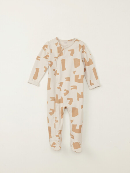 Enterito pijama algodón Beige